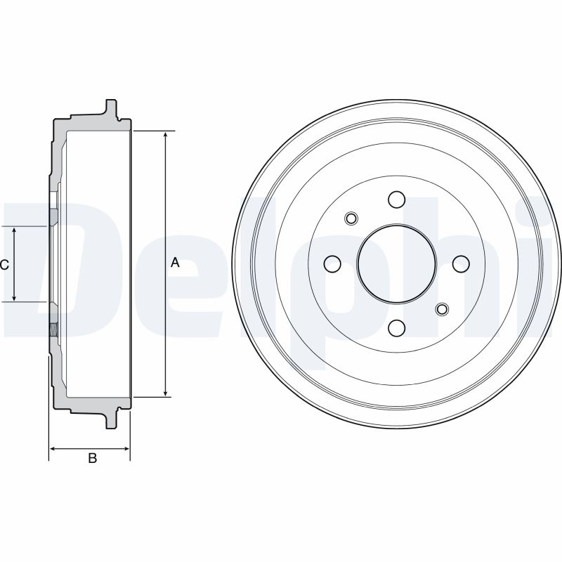 Brake Drum - BF528 DELPHI