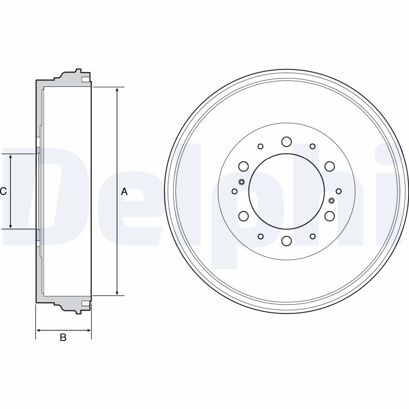 Brake Drum - BF537 DELPHI