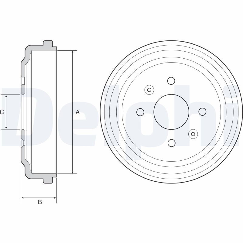 Brake Drum - BF548 DELPHI