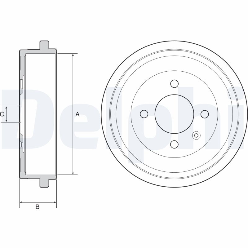Brake Drum - BF549 DELPHI