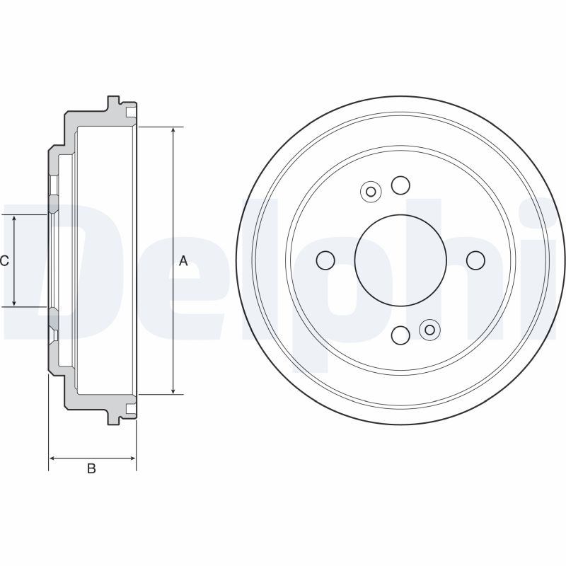 Brake Drum - BF550 DELPHI