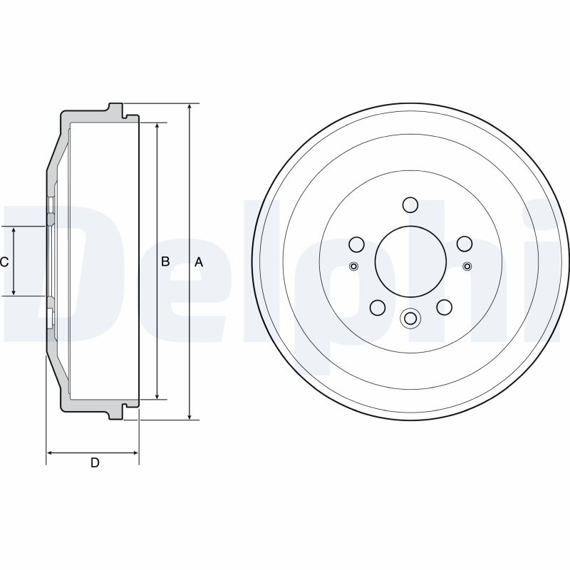 Brake Drum - BF558 DELPHI