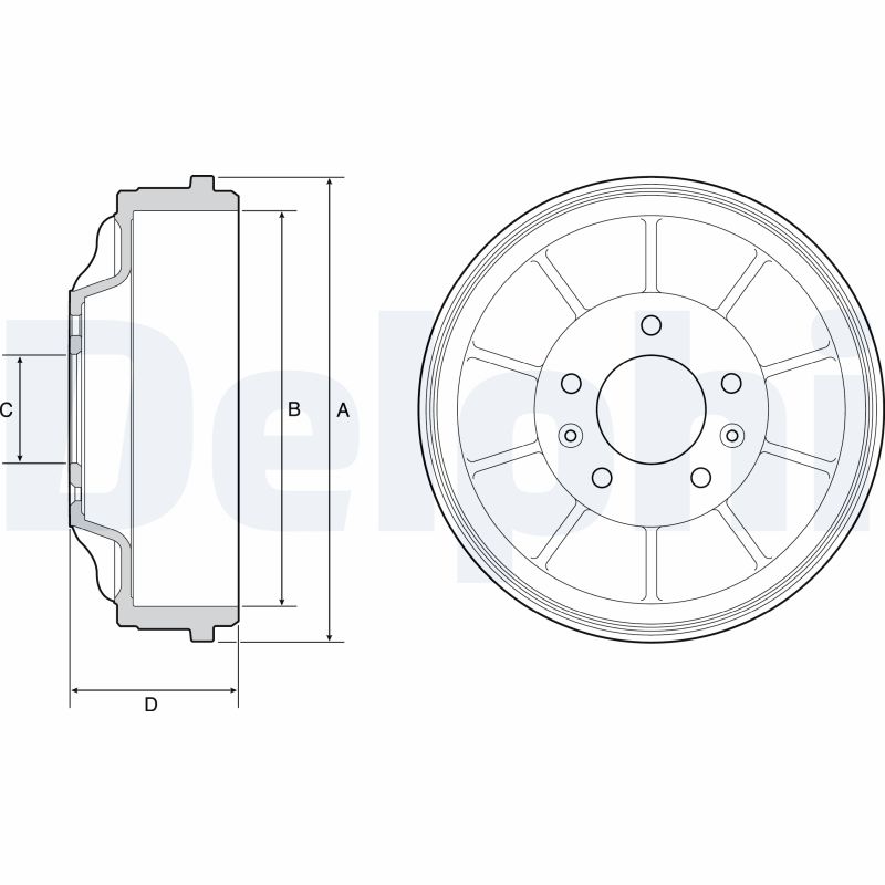 Brake Drum - BF562 DELPHI