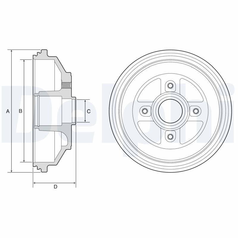 Brake Drum - BF571 DELPHI