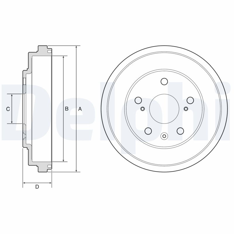 Brake Drum - BF572 DELPHI