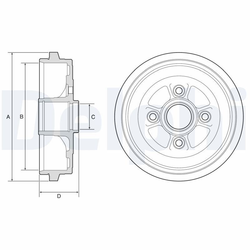 Brake Drum - BF574 DELPHI