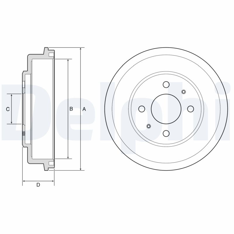 Tamburo freno - BF582 DELPHI