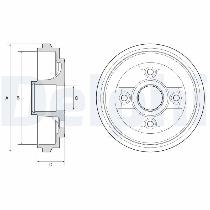 Brake Drum - BF584 DELPHI