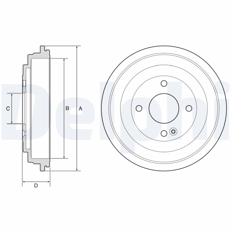 stabdžių būgnas - BF592 DELPHI