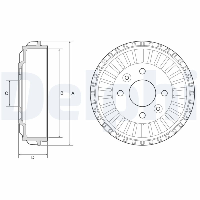 Brake Drum - BF594 DELPHI
