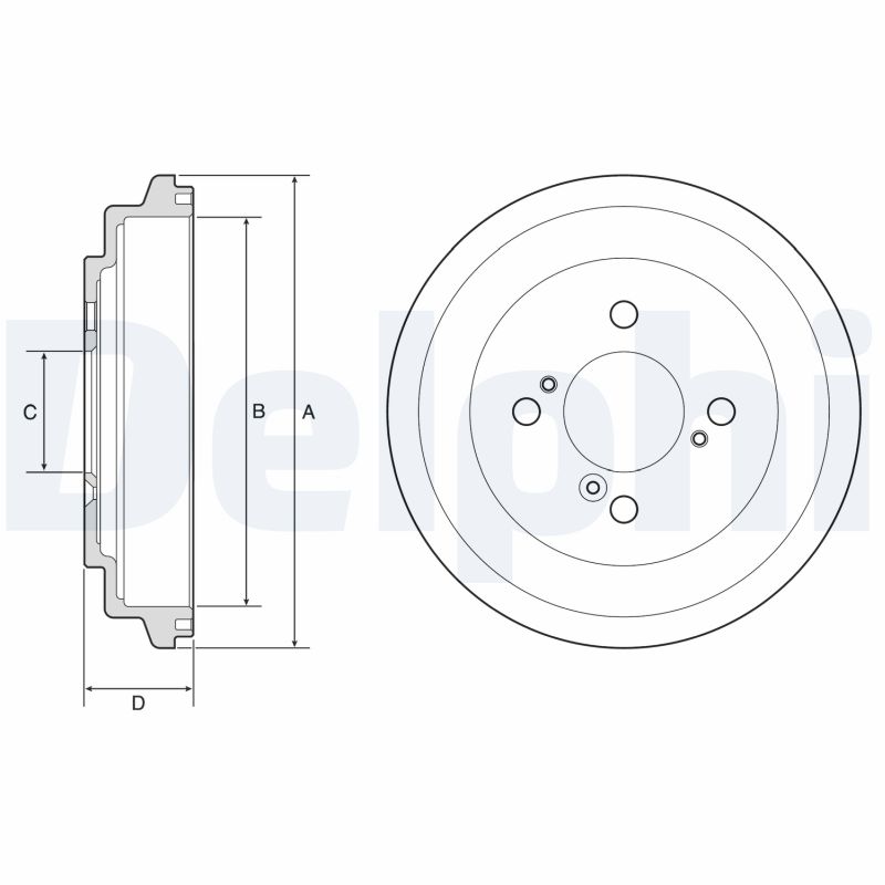 Brake Drum - BF596 DELPHI