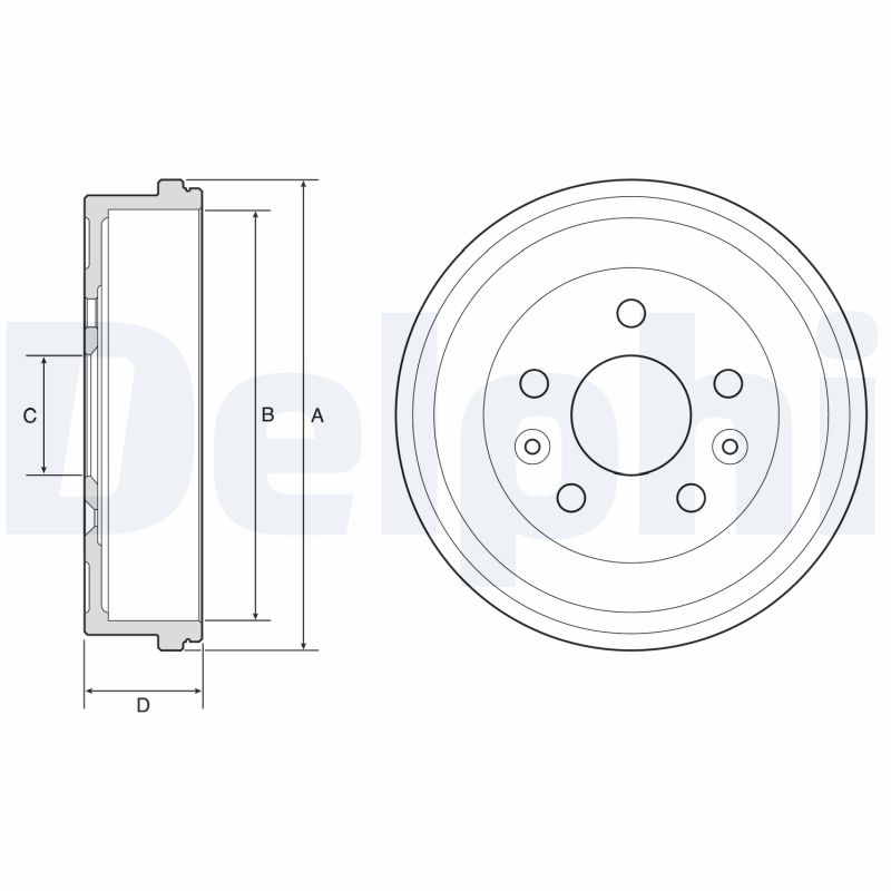 Tamburo freno - BF597 DELPHI