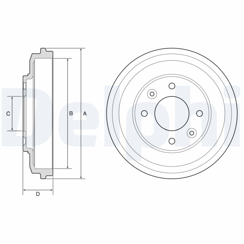 Brake Drum - BF598 DELPHI