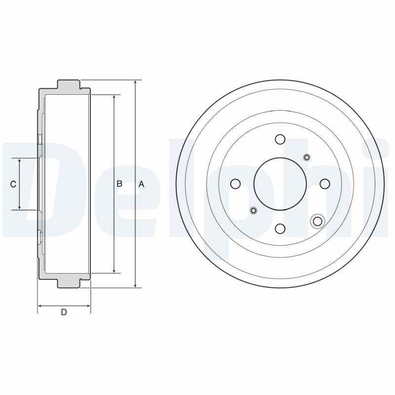 Brake Drum - BF616 DELPHI