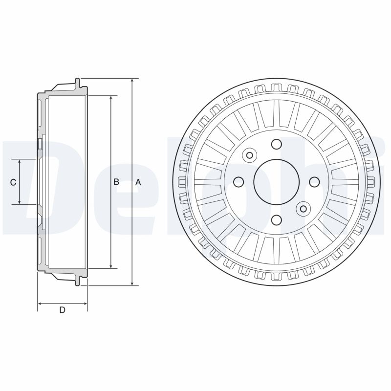 Brake Drum - BF620 DELPHI