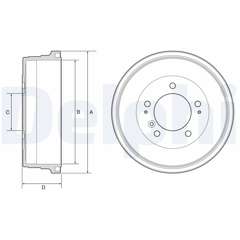 Tamburo freno - BF628 DELPHI