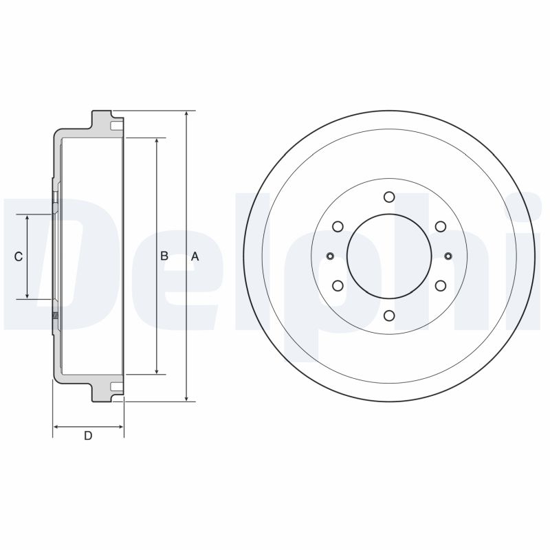 Tamburo freno - BF635 DELPHI
