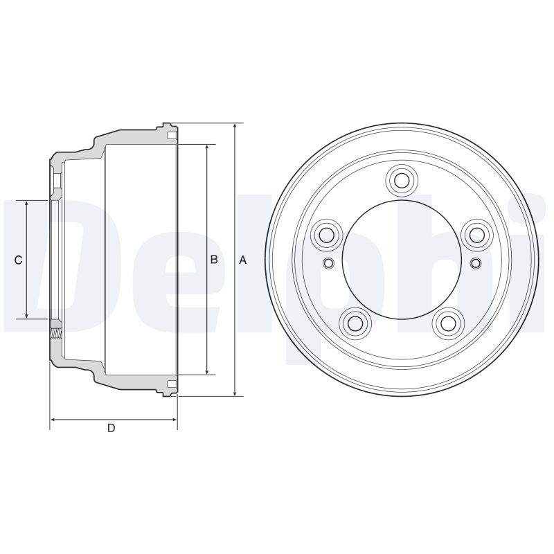 Brake Drum - BF645 DELPHI