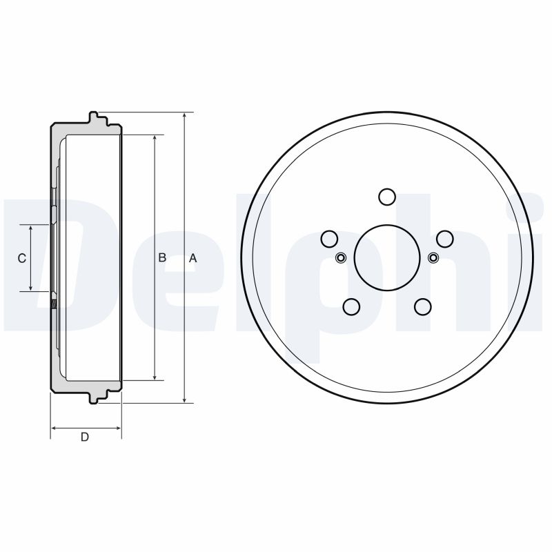 Brake Drum - BF654 DELPHI
