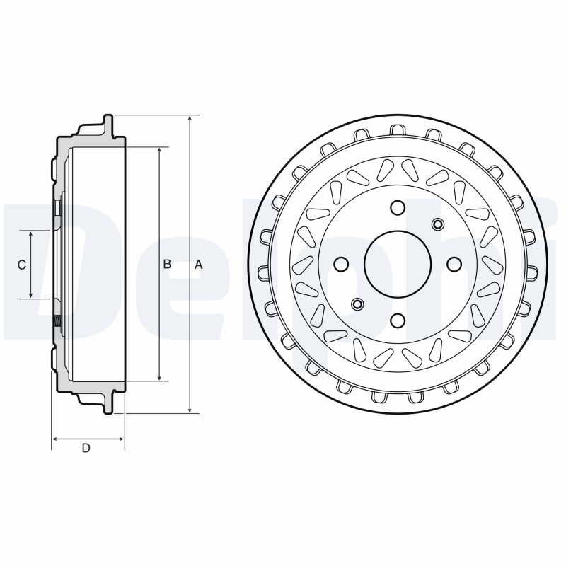 Brake Drum - BF663 DELPHI