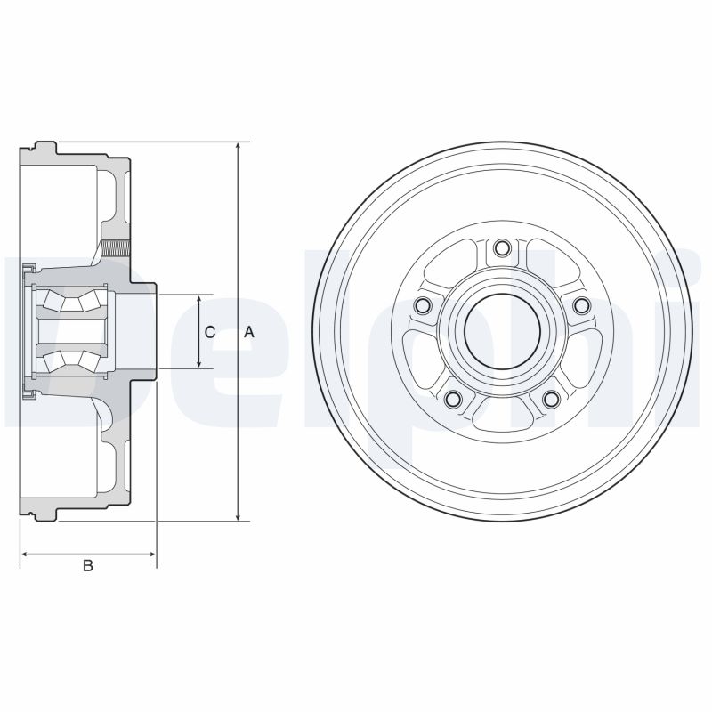 Brake Drum - BFR611 DELPHI