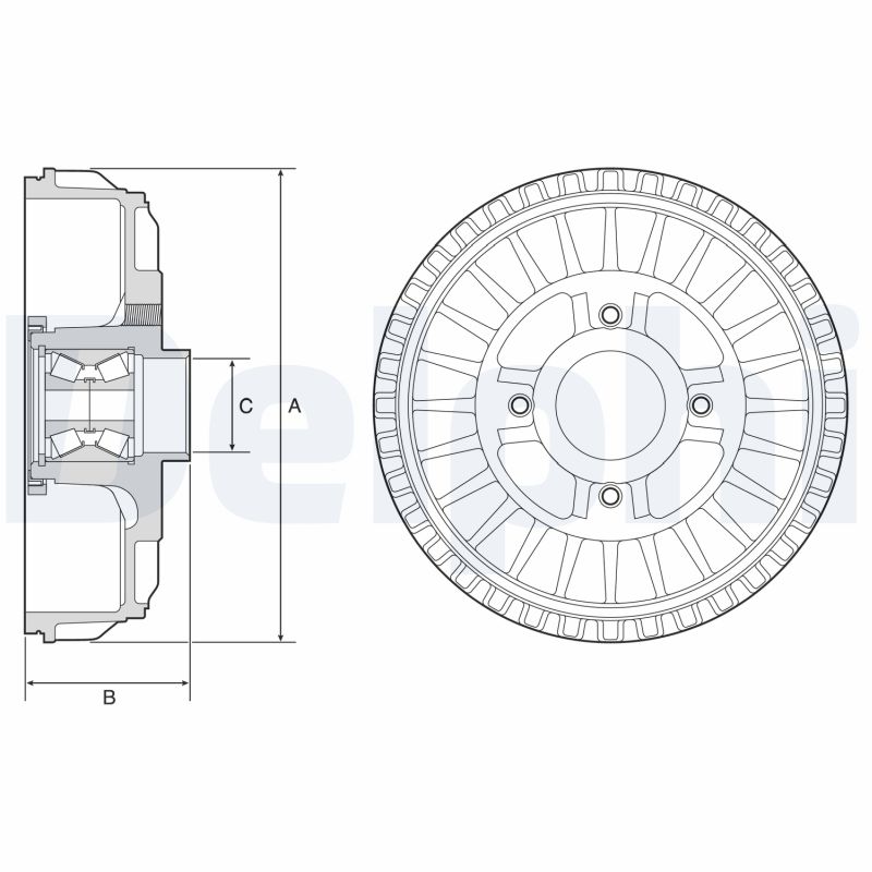 Brake Drum - BFR621 DELPHI
