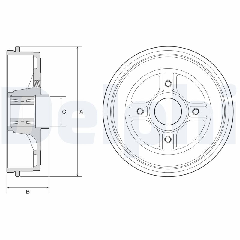 Tamburo freno - BFR624 DELPHI