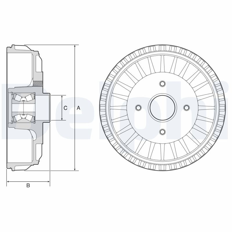 Brake Drum - BFR768 DELPHI