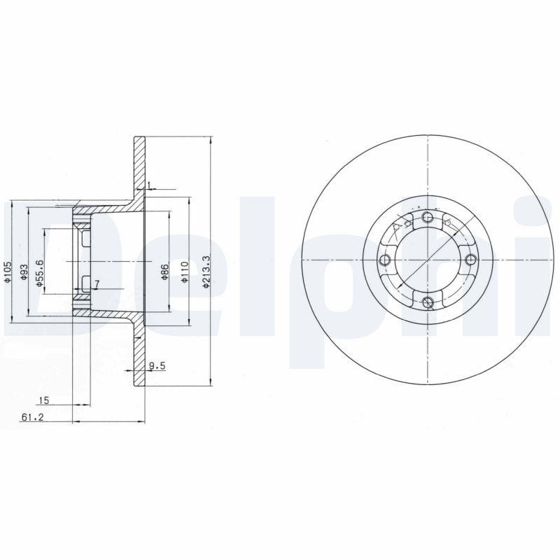 Brake Disc - BG2081 DELPHI