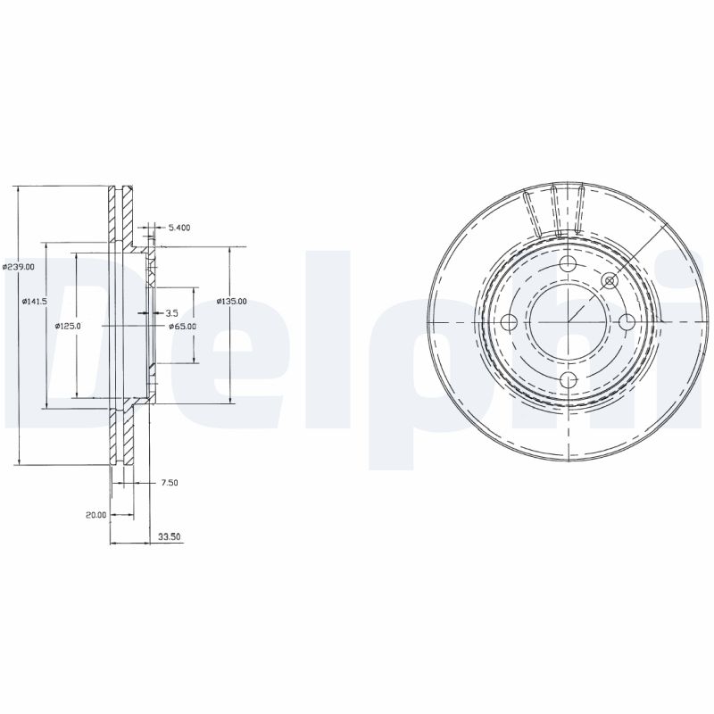 Brake Disc - BG2109 DELPHI
