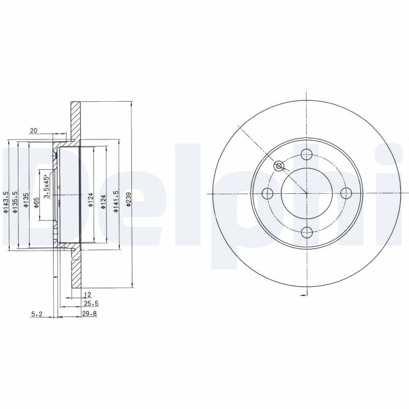 Brake Disc - BG2116 DELPHI