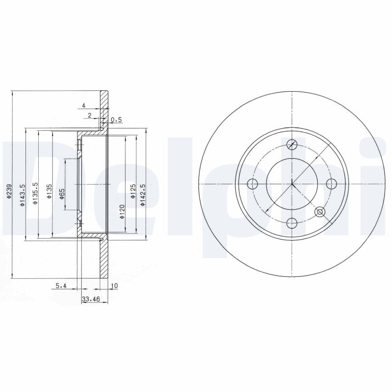 Brake Disc - BG2117 DELPHI