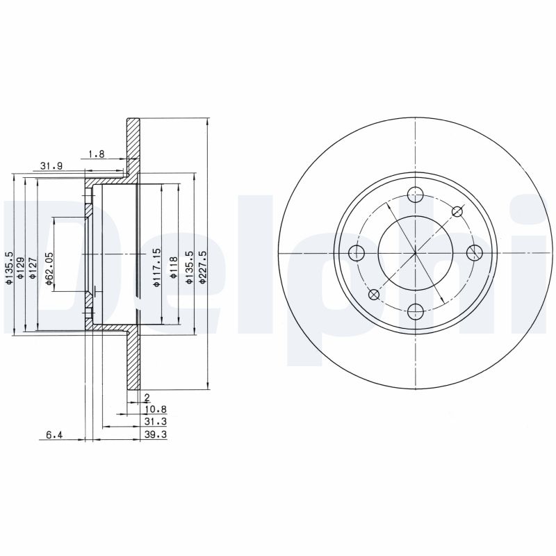 Brake Disc - BG2147 DELPHI