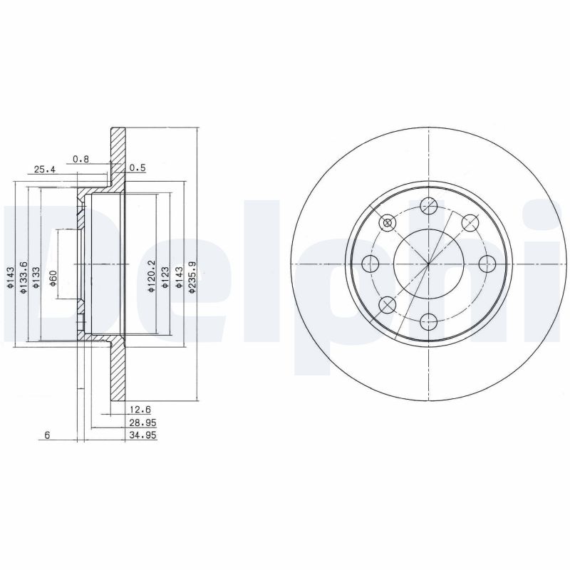 Brake Disc - BG2148 DELPHI