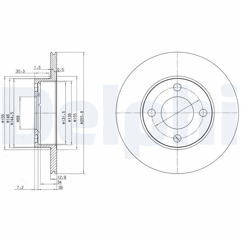 Brake Disc - BG2215 DELPHI
