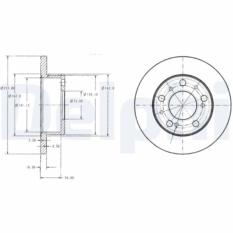 Brake Disc - BG2253 DELPHI