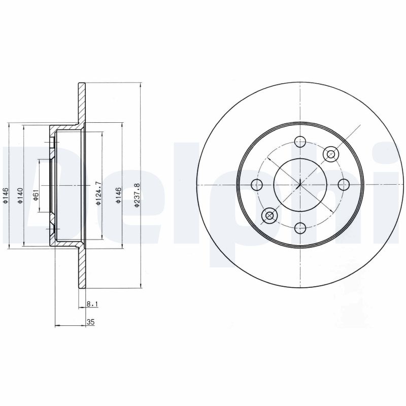 Brake Disc - BG2258 DELPHI