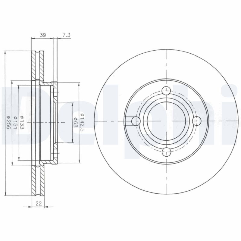 Brake Disc - BG2272 DELPHI