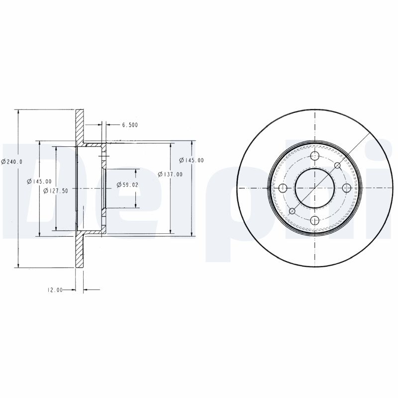 Brake Disc - BG2313 DELPHI