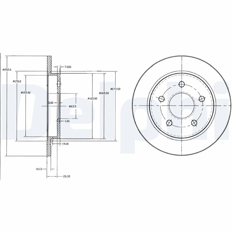 Brake Disc - BG2332 DELPHI