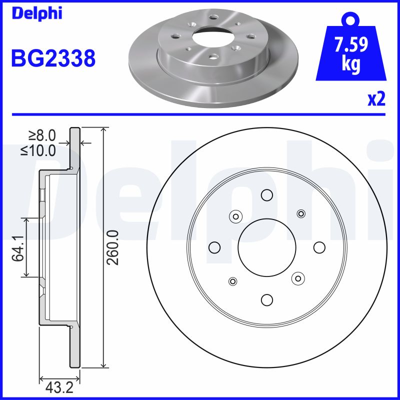 Discofreno - BG2338 DELPHI