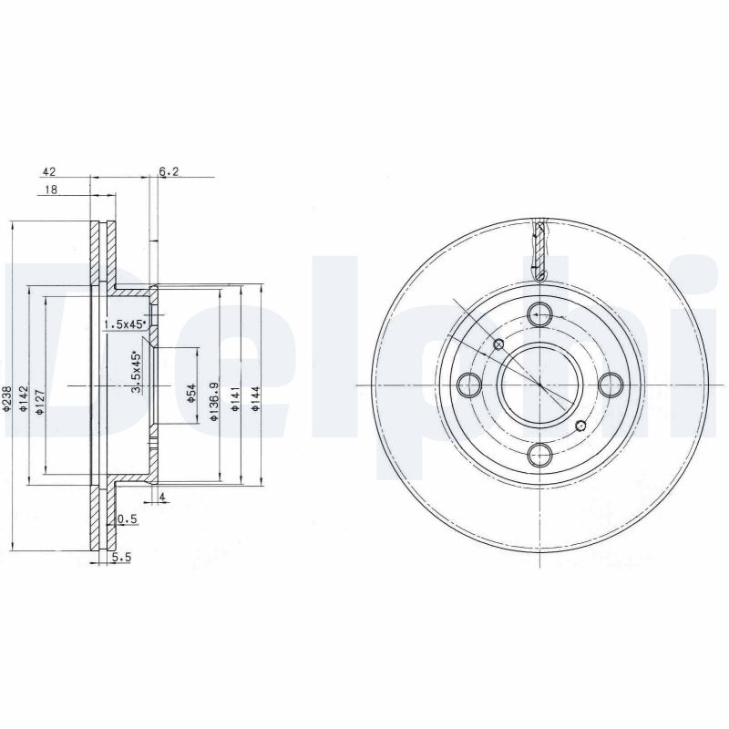 Brake Disc - BG2424 DELPHI