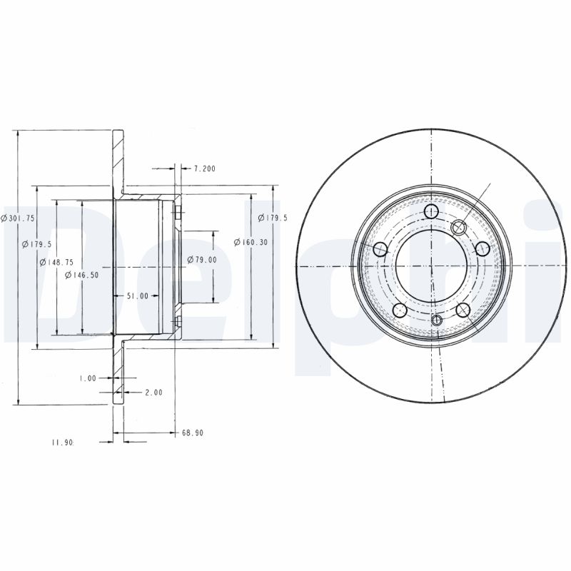 Brake Disc - BG2430 DELPHI