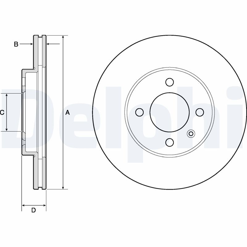 Brake Disc - BG2455 DELPHI