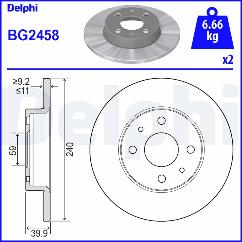 Discofreno - BG2458 DELPHI