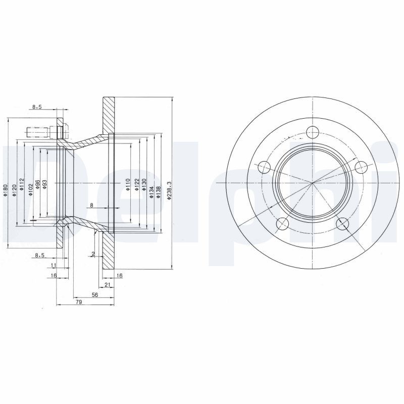 Brake Disc - BG2494 DELPHI