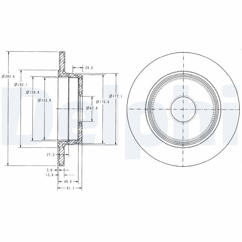 Brake Disc - BG2510 DELPHI