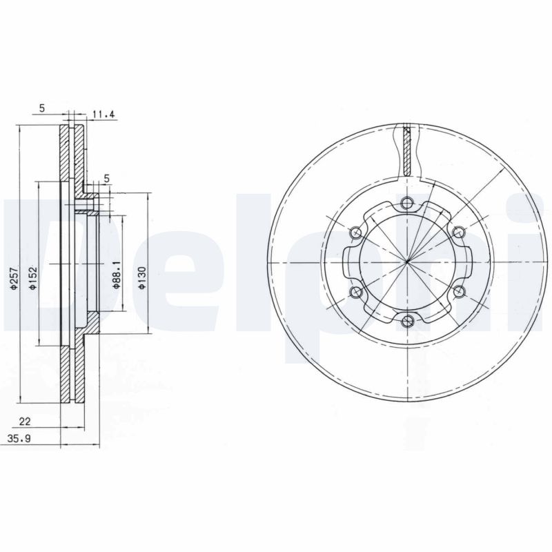 Brake Disc - BG2524 DELPHI