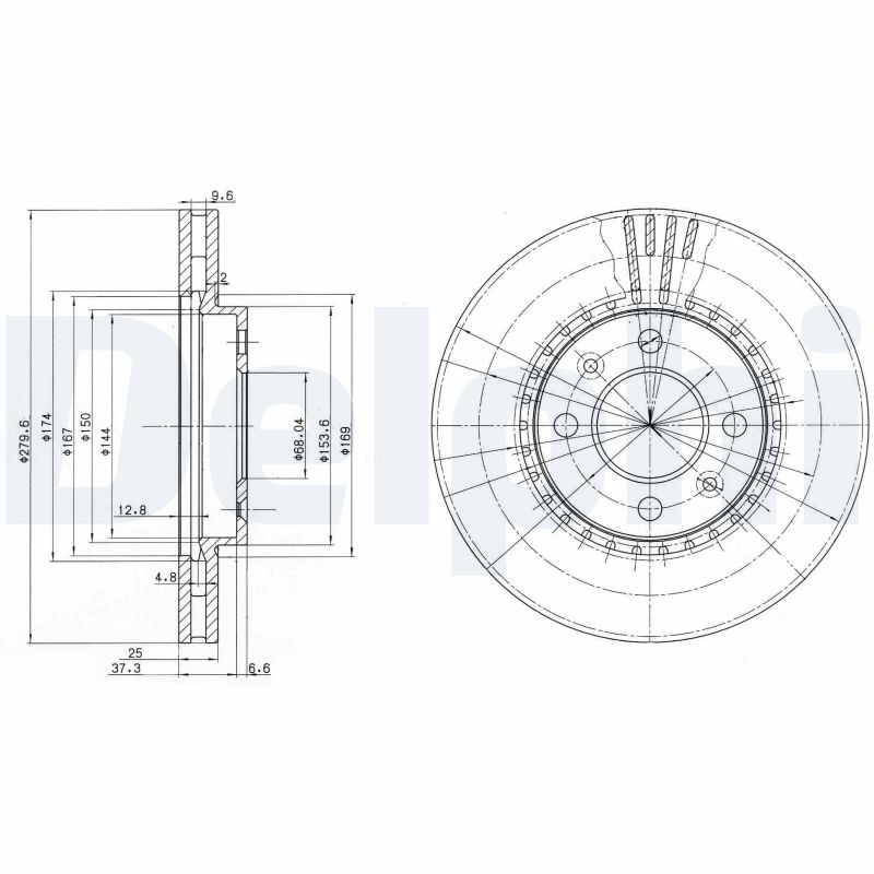 Brake Disc - BG2619 DELPHI