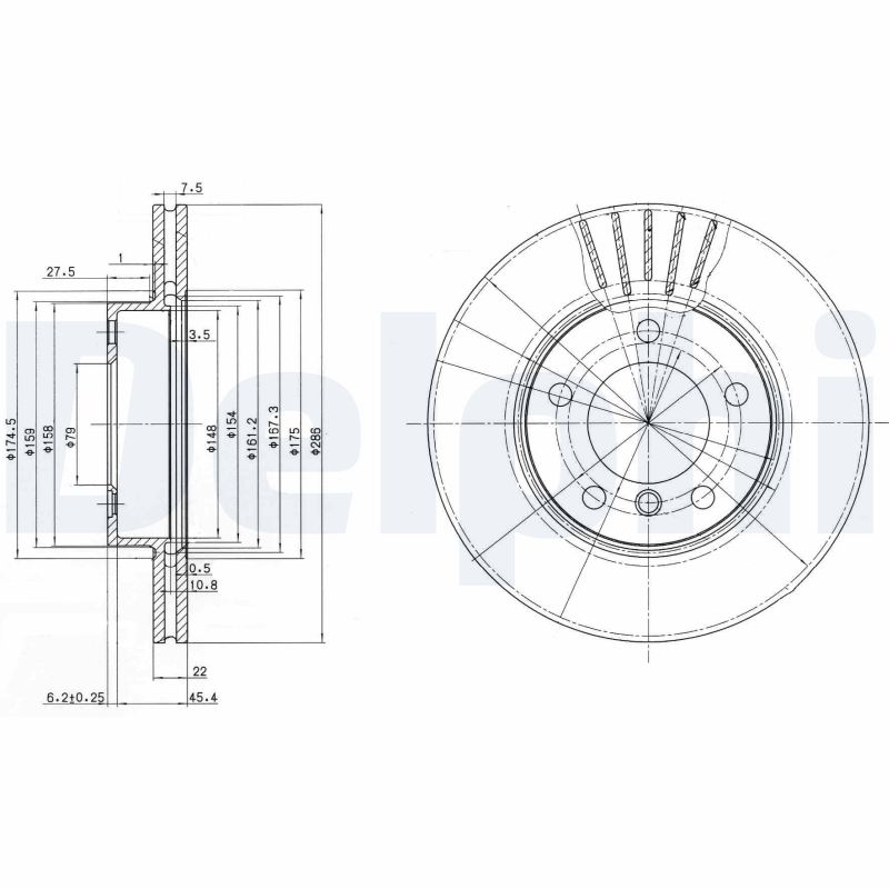 Brake Disc - BG2623C DELPHI